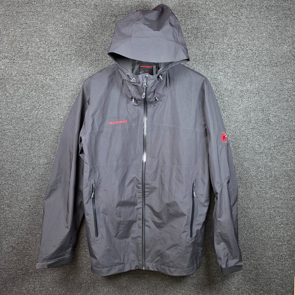 Mammut Wenaha Gore-Tex Hardshell Jacket Gray Mens Large Hooded Waterproof Coat